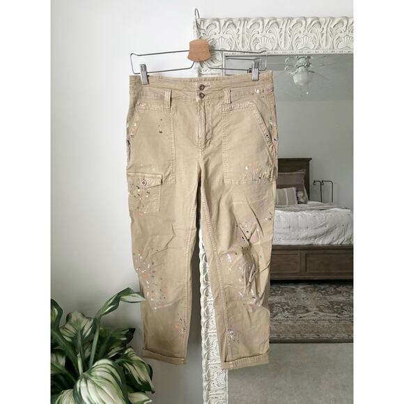 Anthropologie Wanderer Painterly Cargo Pants - Picture 1 of 6